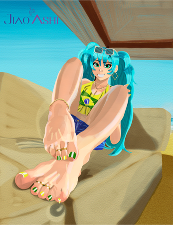 Brazilian Miku at the Beach